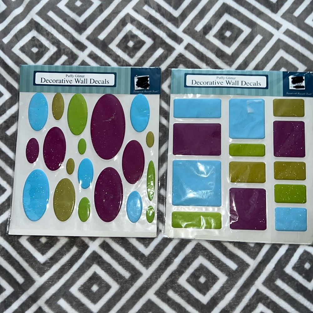 Set of 2 pack decorative wall decals. NIP
